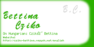 bettina cziko business card